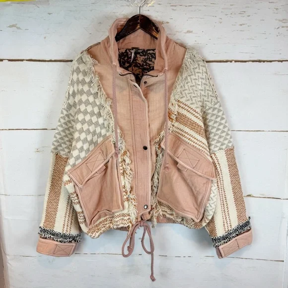 Free People | Everything Nice Multi Media Oversized Jacket, M - Picture 3 of 14